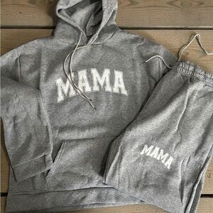 NEW! Gray 'MAMA' Hoodie and Sweatpants Set